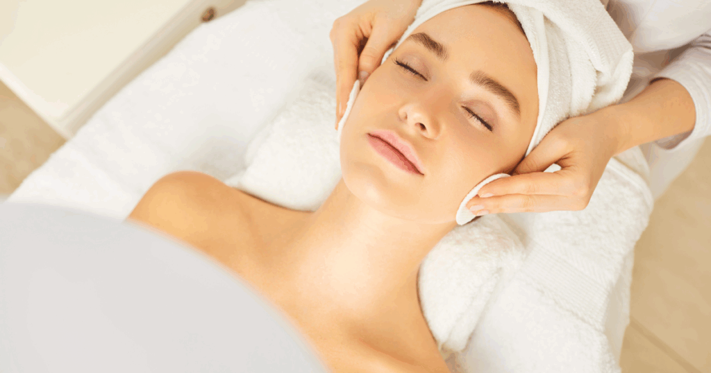 Client receiving HydraFacial treatment and other treatments before special event at Chic la Vie Med Spa Las Vegas