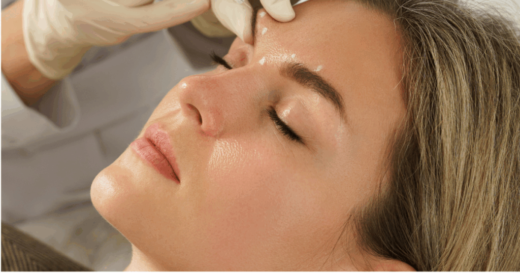 Woman receiving dermal filler injection at Chic la Vie Medical Spa in Las Vegas — expert injector restoring facial volume and enhancing natural beauty.