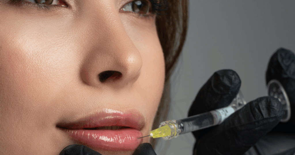Expert injector performing natural lip filler treatment at Chic la Vie, recognized as the best med spa in Las Vegas for natural Botox and dermal filler results.