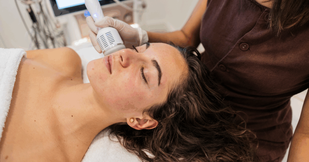 HydraFacial for acne in Las Vegas using advanced Syndeo device for skin rejuvenation and hydration boost
