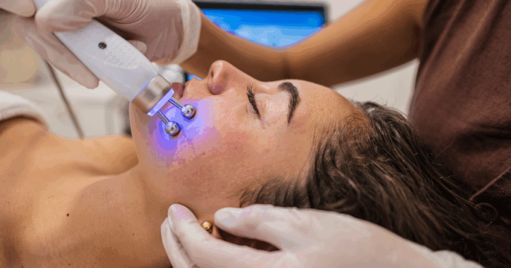 HydraFacial Syndeo treatment in Las Vegas for deep pore cleansing and hydration boost creating glowing skin